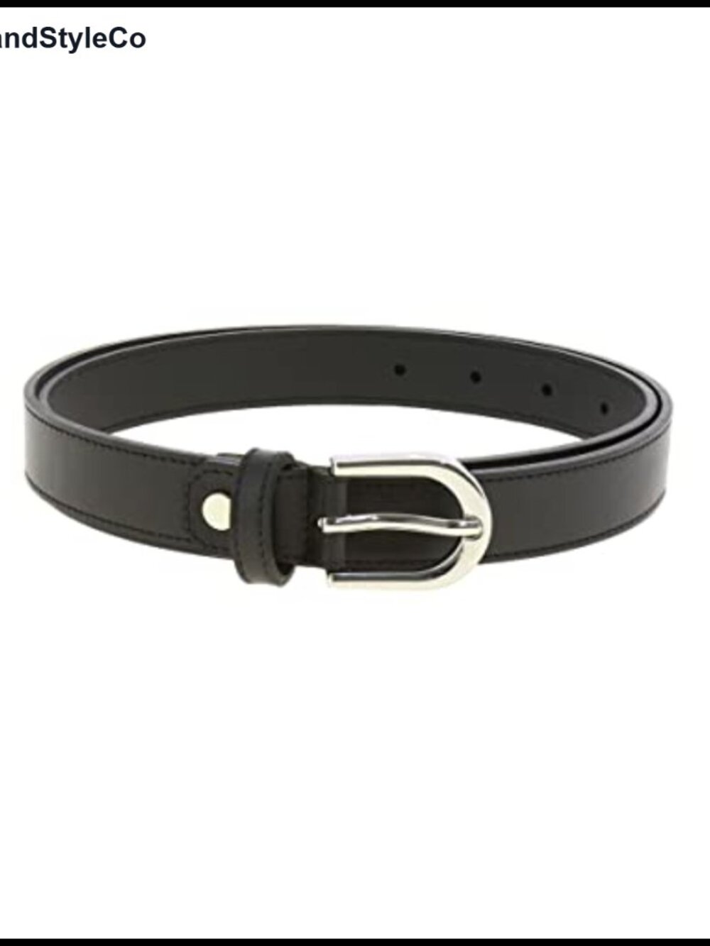 Women's Italian Leather Belt Luna, Made in France, Buckle Belt